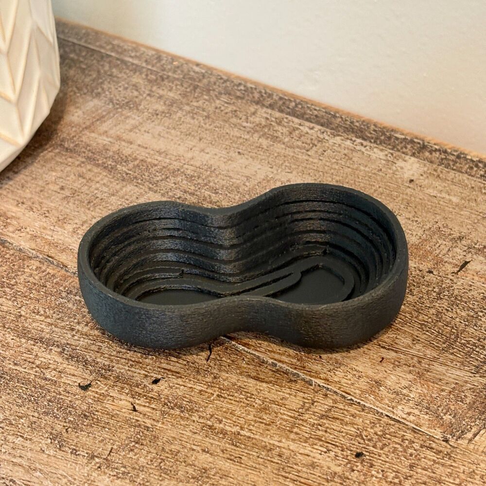 Ribbed Jewelry Tray, Organic Catch All Dish, Vanity Tray, Decorative Organizer